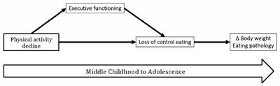 New Insights Into Causal Pathways Between the Pediatric Age-Related Physical Activity Decline and Loss of Control Eating: A Narrative Review and Proposed Conceptual Model